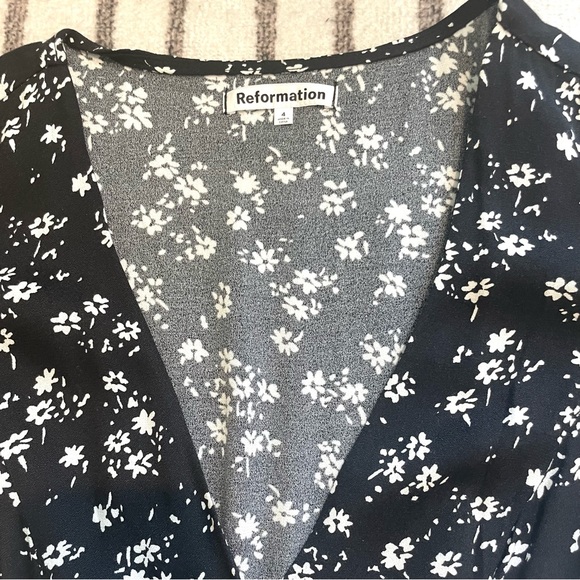 Reformation Locklin Midi Dress - Jasmine - Size 4 - Picture 4 of 7